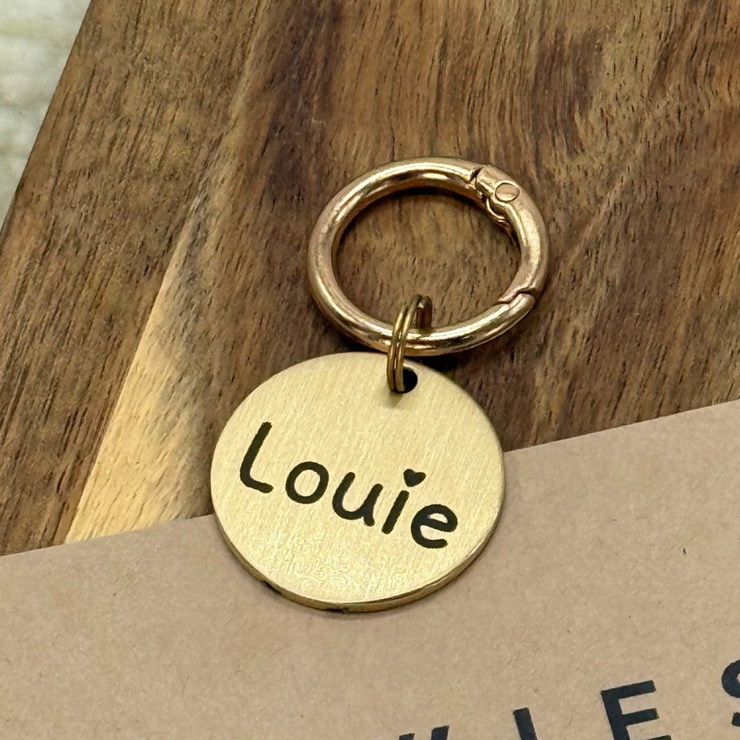 Dog Tag - Name + Paw Print