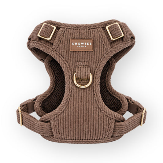 hondentuigje bruin corduroy ribstof