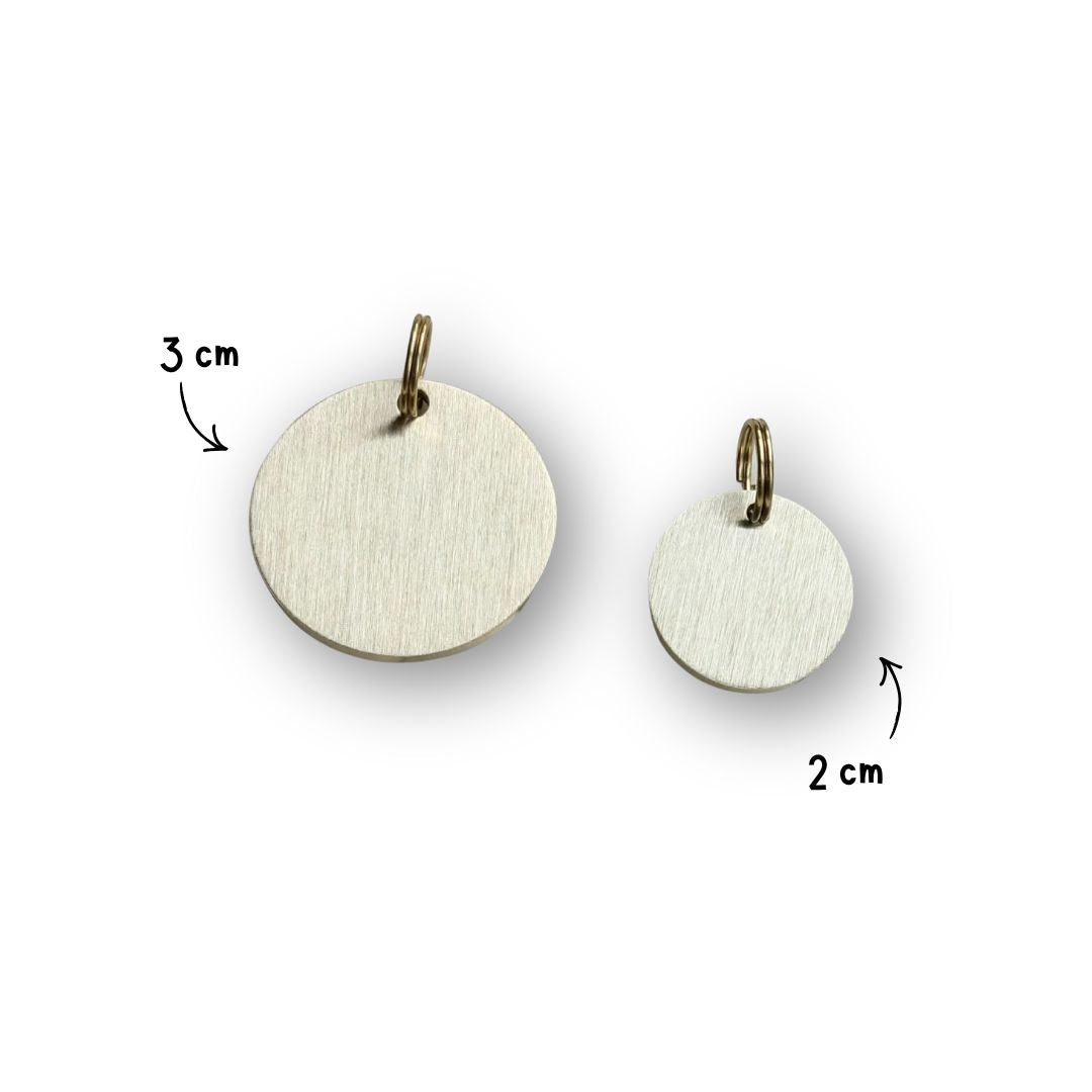 Hondenpenning - Naam + Pootafdruk (3cm)