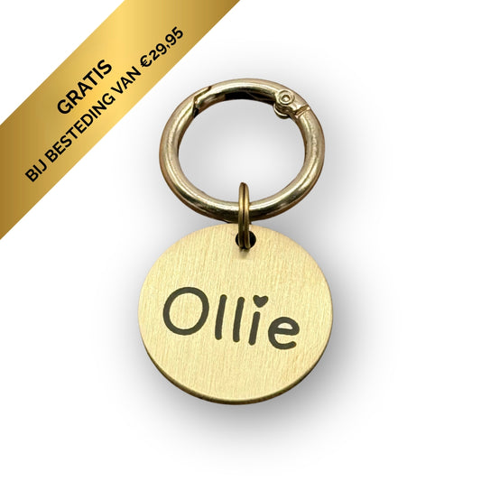 Hondenpenning - Naam + Telefoonnummer